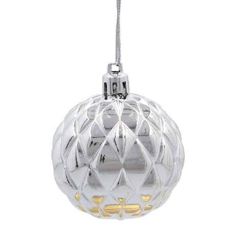 SET OF 33 CHRISTMAS BAUBLES RED, SILVER, GOLD