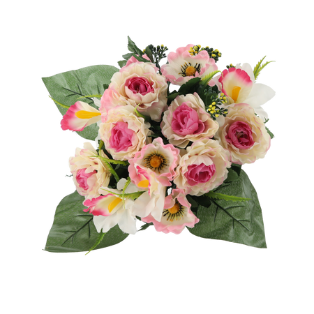 SZTUCZNA WIĄZANKA KWIATÓW PIWONIA 25 x 32 x 32 CM MIX KOLORÓW opak=12 szt *2935