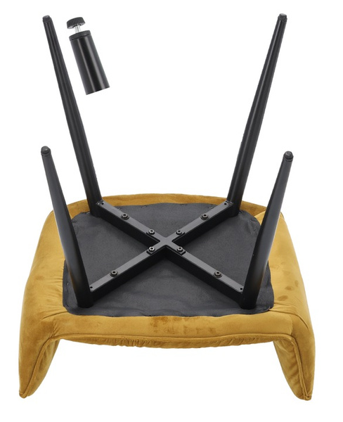 KRZESŁO WELUROWE ŻÓŁTE *2968