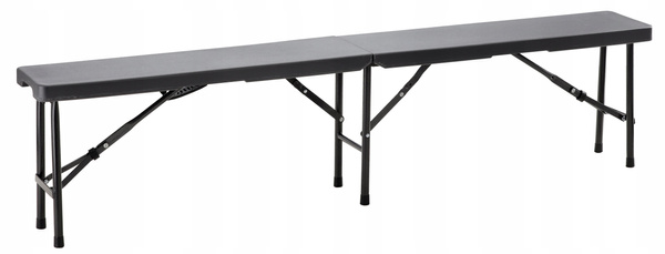 FOLDING CAMPING BENCH 180 X 25 X 43 CM GRAY
