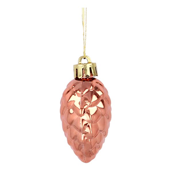 SET OF 60 CHRISTMAS ORNAMENTS OLIVE/COPPER/GRAPHITE MIX DESIGNS