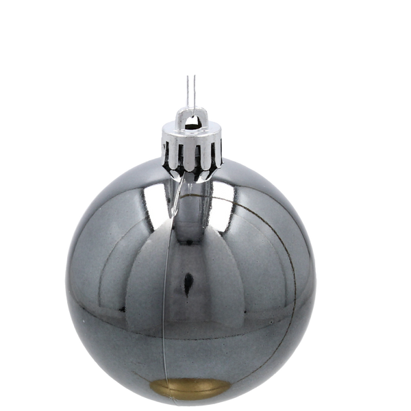 SET OF 6 ORNAMENTS 6 CM CHAMPAGNE/GRAY/WHITE