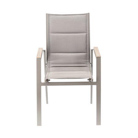 SCaUNĂ DE GRĂDINĂ DIN ALUMINIU POLYWOOD 64 x 55 x 91 CM BEJ *9484