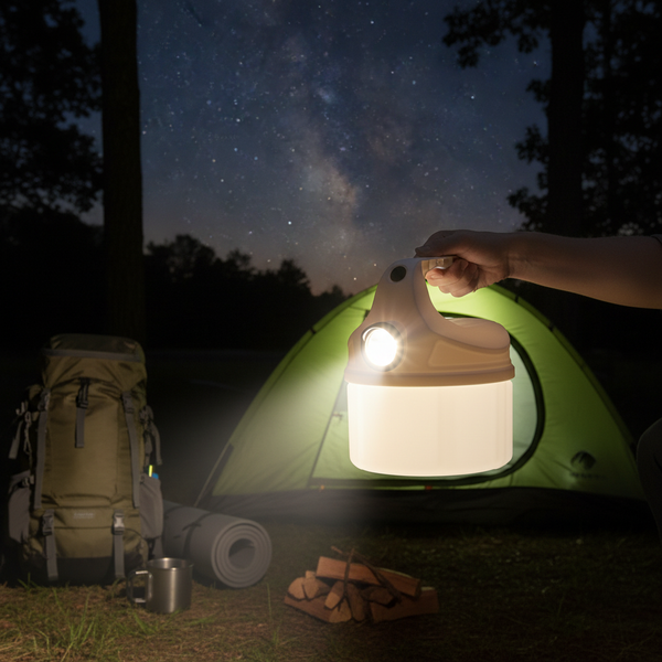 LAMPA KEMPINGOWA 2 w 1 LED 11,4 x 11,4 x 15,2 CM