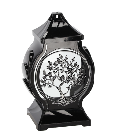 LANTERN 30CM OB MINI TREE ROUND BLACKSILVER/GOLD PACK=8PCS*7692