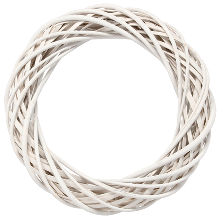 WIANEK WIKLINOWY 35 CM BIAŁY / SZARY *9371