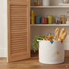 ROUND BASKET WHITE WITH COLORFUL PATTERN SIZE M