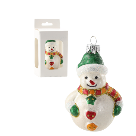BOMBKA SZKLANA BAŁWANEK 10 CM *6136