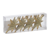 KPL. 4 OZDÓB CHOINKOWYCH GWIAZDKA 10 CM *1147