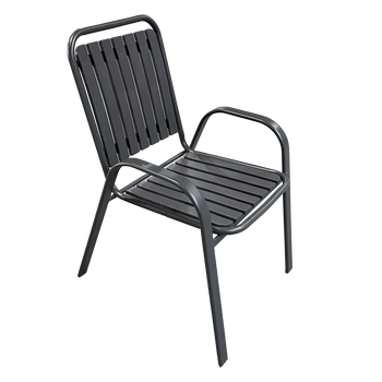 DARK GRAY GARDEN CHAIR 56 x 63 x 89 CM *8031
