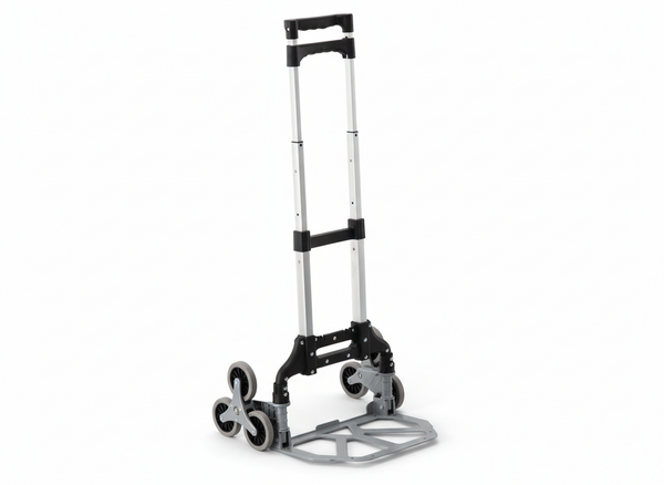 WÓZEK SCHODOWY TRÓJKOŁOWY SKŁADANY ALUMINIOWY 47,5 x 47,5 x 100 CM UDŹWIG: 35 KG / 70 KG 