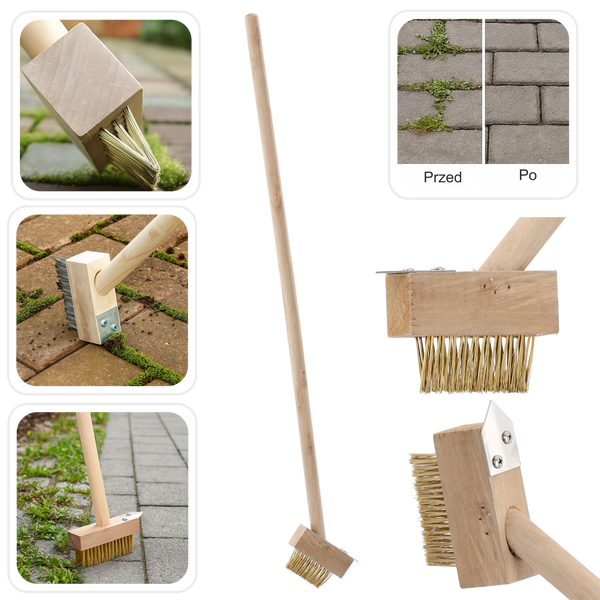 SZCZOTKA DO CHWASTÓW/ KOSTKI BRUKOWEJ 120 CM