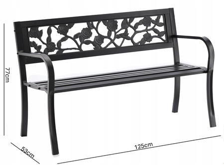 Záhradná lavička 125 x 53 x 77 cm *2927
