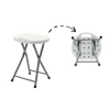 FOLDING CAMPING STOOL DIA32 X H44 CM WHITE