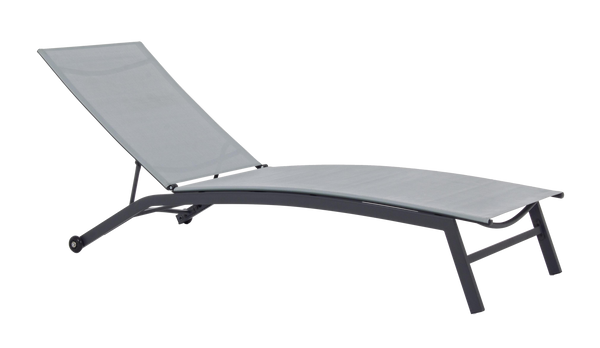 ȘEZLONG PENTRU GRĂDINĂ 195x63x90cm GRI *0860