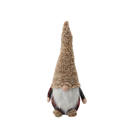 HOLIDAY GNOME 50 CM BEIGE - RED