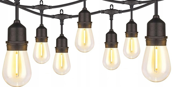 ZÁHRADNÁ GIRLANDA 230 V DĹŽKA 3 + 7 M FILAME 10 LED TEPLÁ BIELA S DRŽIAKMI *1243