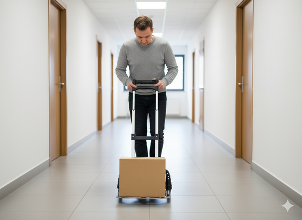 WÓZEK TRANSPORTOWY SKŁADANY ALUMINIOWY 39,5 x 42 x 100 CM UDŹWIG: 70 KG 