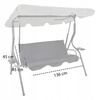 GARDEN SWING 170 X 110 X 153 CM GRAY WITHOUT ROOF WITH CUP HOLDERS