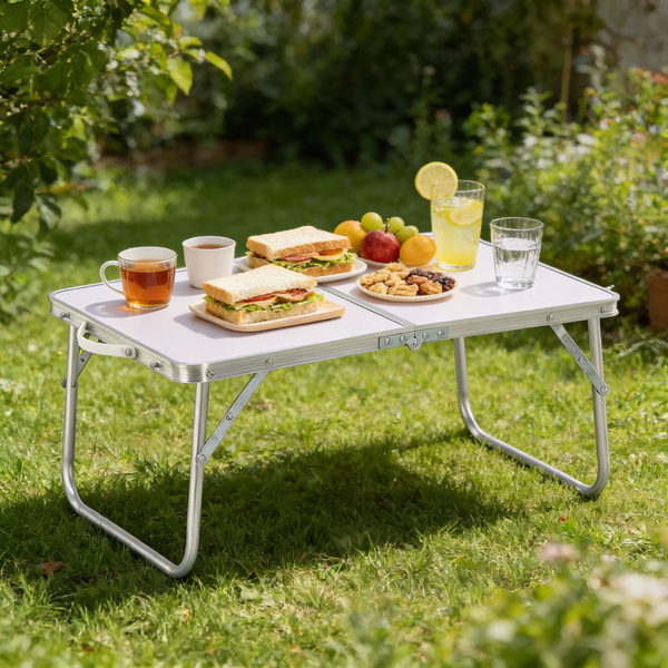 TOURIST FOLDING TABLE WHITE 60x40x26,5 CM