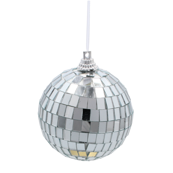 SET OF 6 MIRROR DECO BALLS SILVER 6 CM