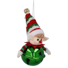 CHRISTMAS DECORATION - BELL ELF MIX DESIGNS 5 x 12 CM