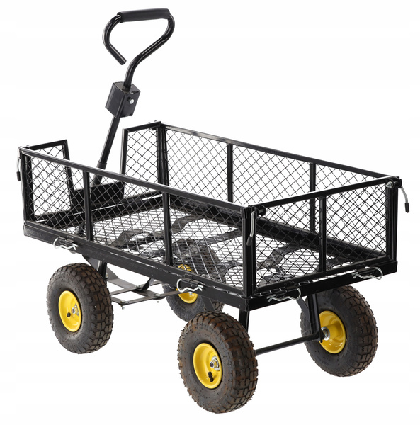 WÓZEK OGRODOWY DWUFUNKCYJNY CZARNY 