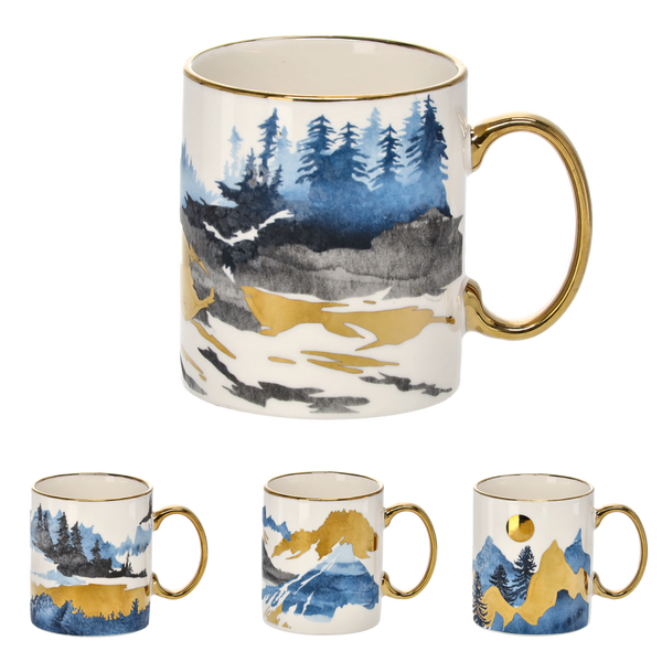 PORCELÁNOVÝ HRNEK 435 ML HORY MIX VZORŮ balení=12ks *7970