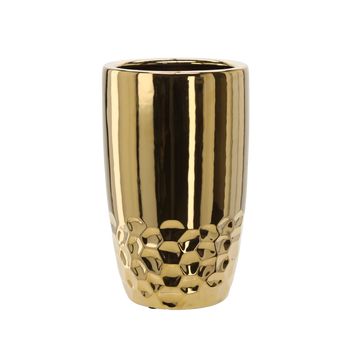 POT CERVAMIC PE GHIVECI 38 x 38 x 45 CM AURII *3505