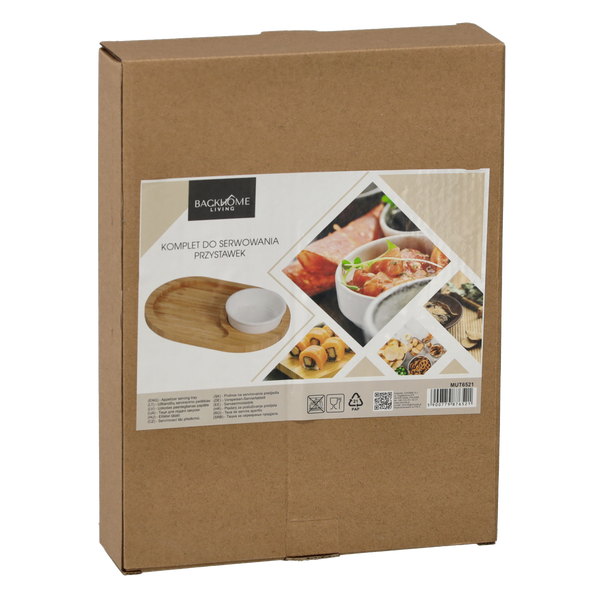 OVAL CHIP & DIP TRAY SET WITH 1 BOWL