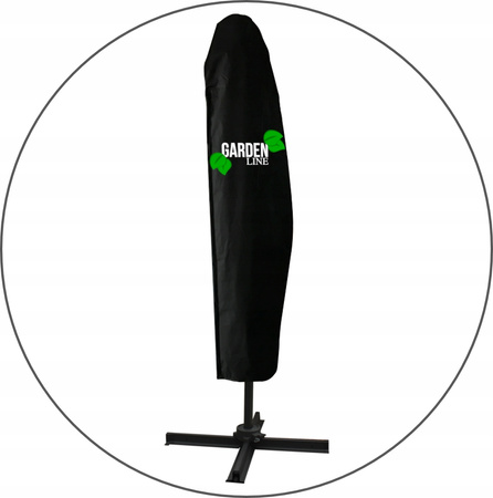 PARASOL OGRODOWY "ROMA" 3 x 3 M BEŻOWY Z POKROWCEM *5408