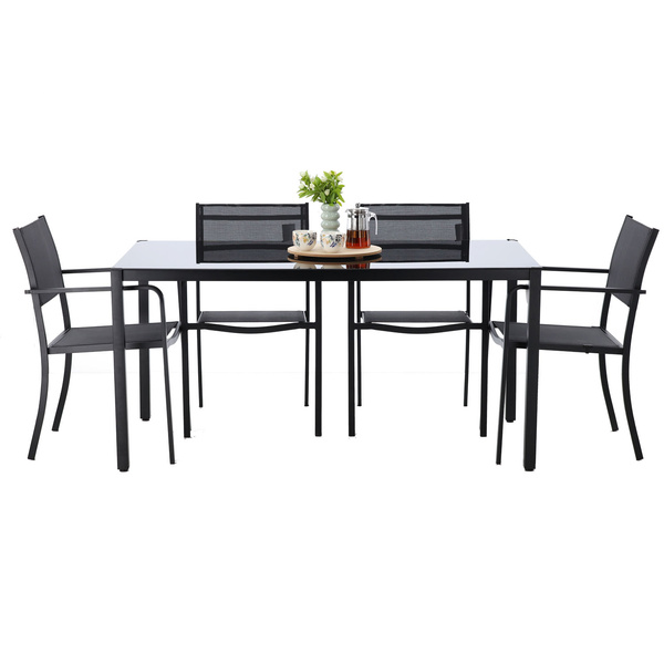 GARDEN FURNITURE SET - TABLE /ANH6135/ + 4 CHAIRS /ANH6128/