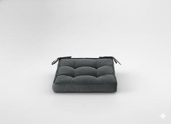 PODUSZKA NA KRZESŁO 40 x 40 x 6 CM CIEMNOSZARY