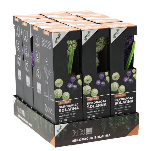 LAMPĂ SOLARĂ H 68 CM USTUROI DECORATIV 30 LED ALB CALD MIX DE CULORI disp=12buc *4651