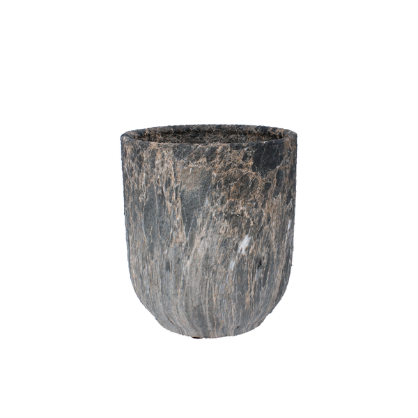 OSŁONKA CERAMICZNA NA DONICZKĘ 23,5 x 23,5 x 26,5 CM EFEKT MARMURU *5719