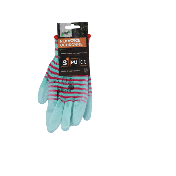 GARDEN GLOVES „7”,”zebra”pattern , polyester with polyurethane