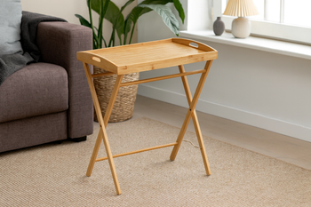 Skládací bambusový stůl - tác 49 x 35 x 59 cm *6569