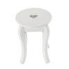 SMALL COSMETIC DRESSING TABLE WHITE WITH MIRROR + STOOL