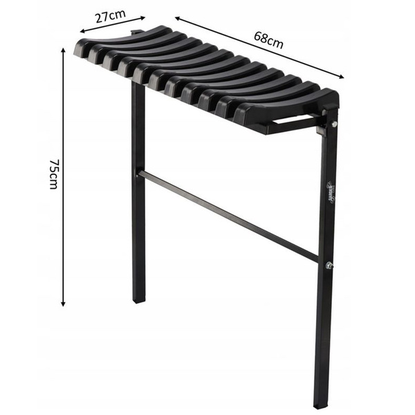 BANCĂ PLIANTĂ LUNGIME 68 CM NEAGRĂ *8275