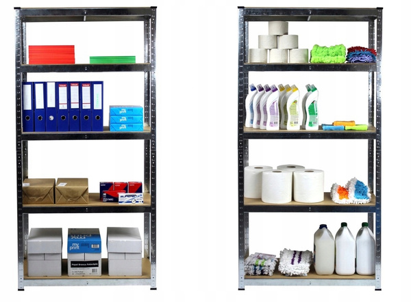 REGAŁ 4-POZIOMOWY 150 x 70 x 30 CM CZARNY UDŹWIG PÓŁKI: 150 KG *0582