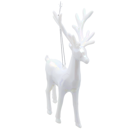 CHRISTMAS TREE DECORATION ELK OPALESCENT 9 x 15 CM