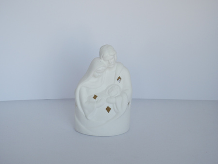 FIGURKA CERAMICZNA - ŚWIĘTA RODZINA BIAŁY LED 13 CM opak=6szt *1464
