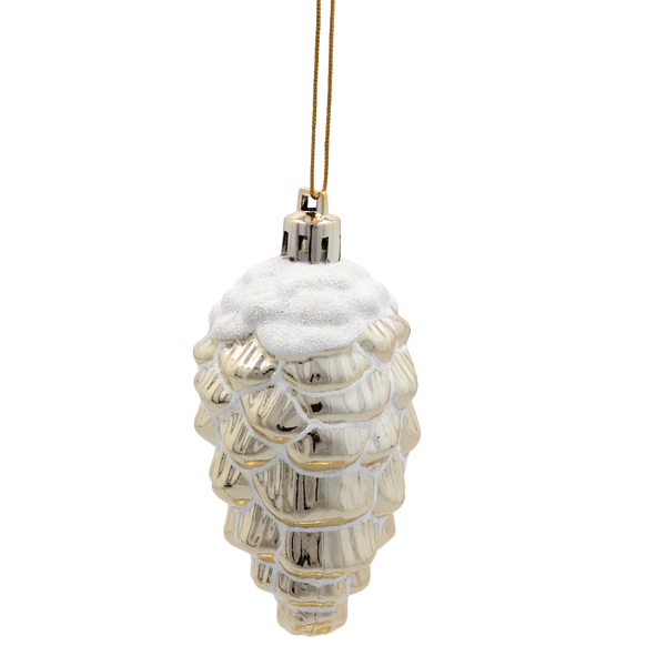 SET OF 2 CHRISTMAS TREE DECORATIONS PINECONE 9 CM