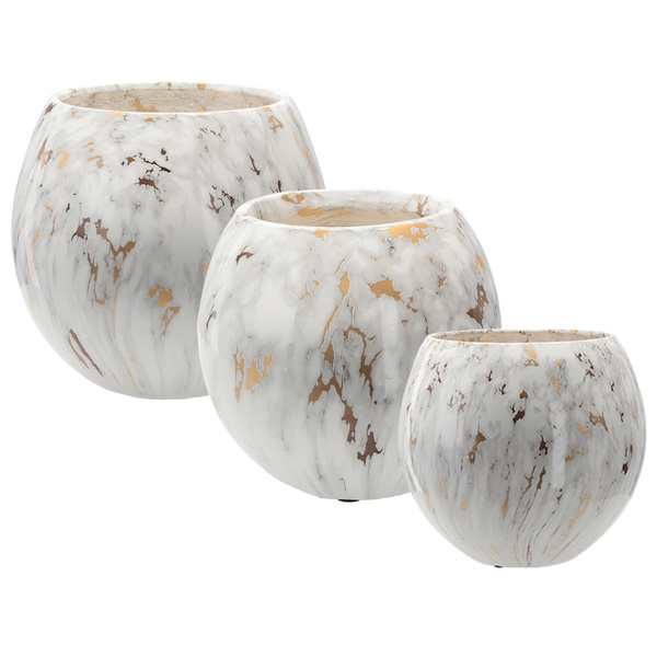 VASETA PENTRU GHIVECE DIN FIBRE DE STICLĂ 20 x 20 x 19 CM DECORATĂ *2503