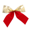 SET OF 12 CHRISTMAS BOWS SILVER/RED-GOLD