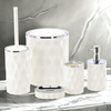 ROUND BATHROOM SET 5 PCS. WHITE