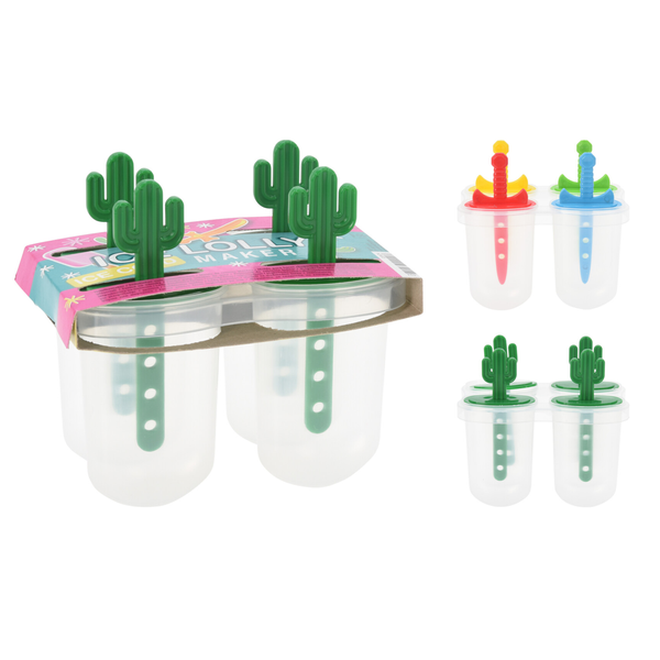ICE LOLLY MAKER PP SET/4 CLR