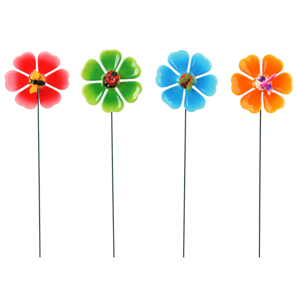 DECORAȚIUNE PE PRISMA PENTRU FLOWER POT/GARDEN - FLORI MIX DE CULORI 13 x 2 x 68 CM *9913