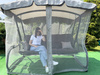 GARDEN SWING WITH MOSQUITO NET 220 X 130 X 175 CM GRAY
