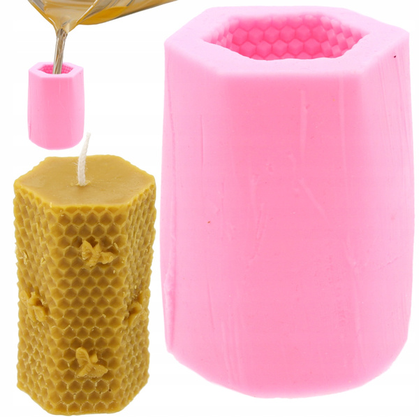 FORMA SILIKONOWA DO ŚWIEC PLASTER MIODU Z PSZCZOŁĄ *2816